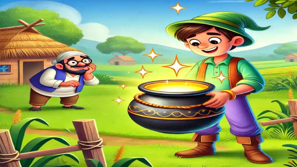 imanadar kisan aur jadui bartan - hindi story for kids